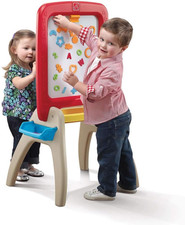 Caballete todo alrededor para dos, mesa de actividades para niños, tablero de arte de doble cara, hecho de D