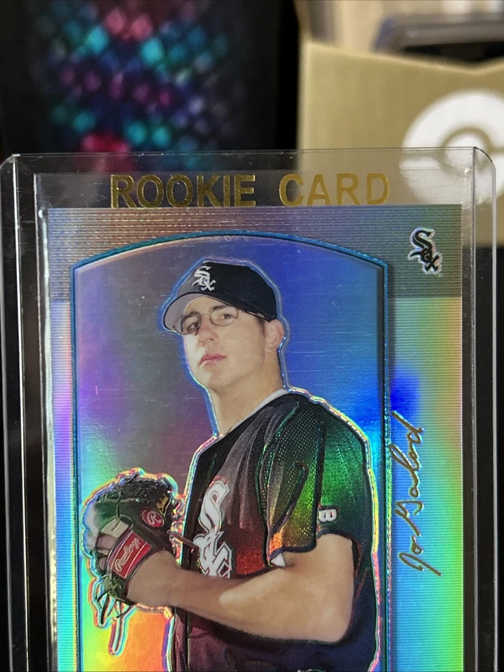 Bowman Chrome Refractor Jon Garland #340 2000/tarjeta de novato/parece como nueva Foto 4 de 4