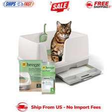 Purina Breeze XL Cat Litter Box System Starter Kit - Litter Box, Pellets Pads