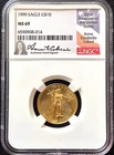 RARE 1999-P  MS69 1/4 Oz .9167 GOLD $10 AMERICAN GOLD EAGLE  Signed ANNA  CABRAL
