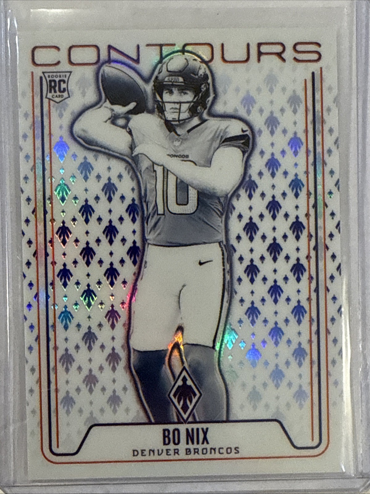 2024 Panini Phoenix BO NIX RC Rookie Contours Insert Blue /50 Broncos