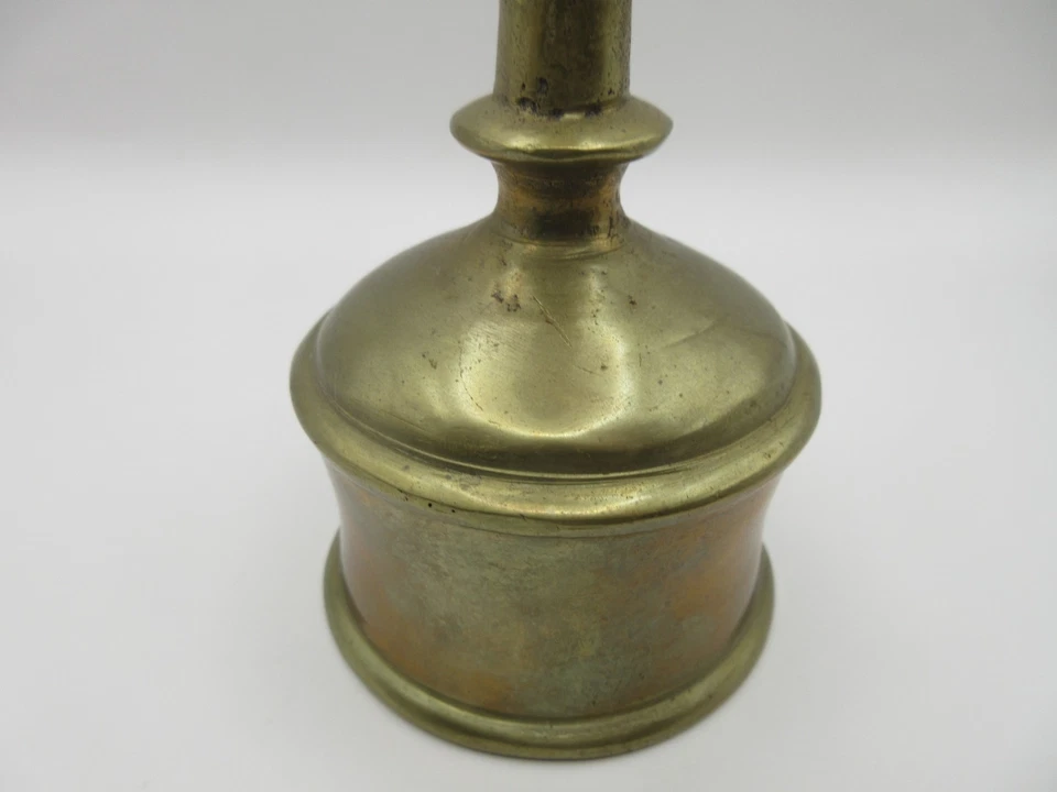 Antigua estatuilla campana budismo templo 10" Buda de latón de colección SONIDO DURADERO Foto 3 de 4