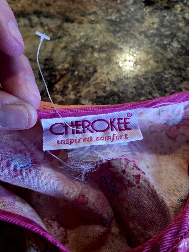 Cherokee Inspired Comfort Women`s Floral Short Sleeve V Neck Scrub Top - Image 3 of 4