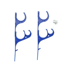 Pool Central Set of 2 Blue Pole and Vacuum Hose Swimming Pool Accessory Hangers