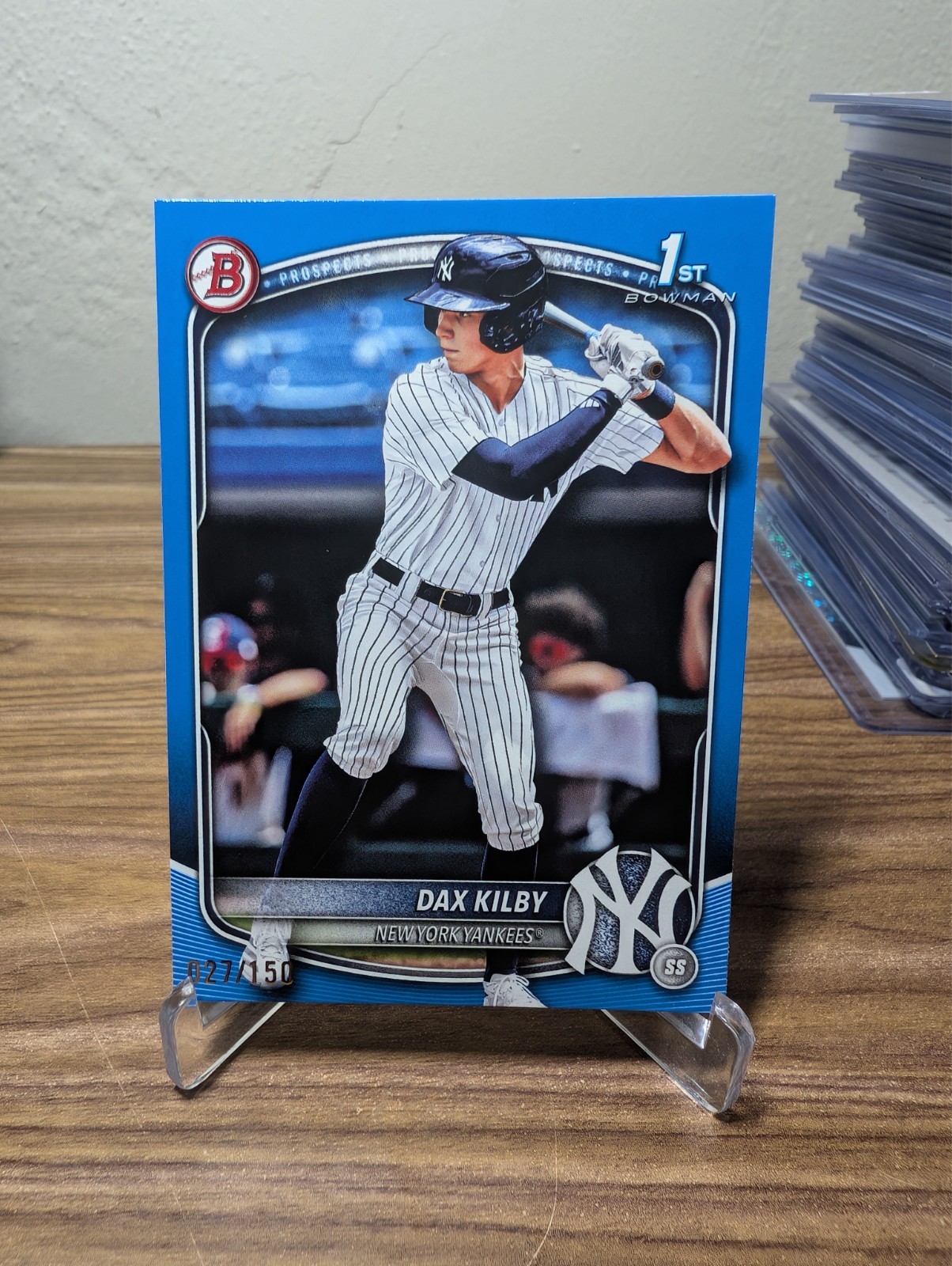2025 Bowman Draft Dax Kilby Blue Border 1st Prospect #/150 Yankees