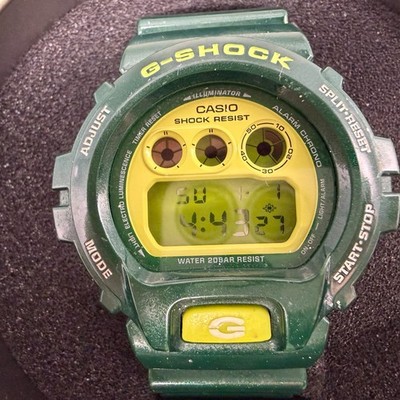 Casio G-Shock DW-6900CC Watch Men 50mm Digital LCD Green Alarm
