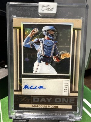 2025 Panini Three and Two - Day One Autographs Malcolm Moore Black /10