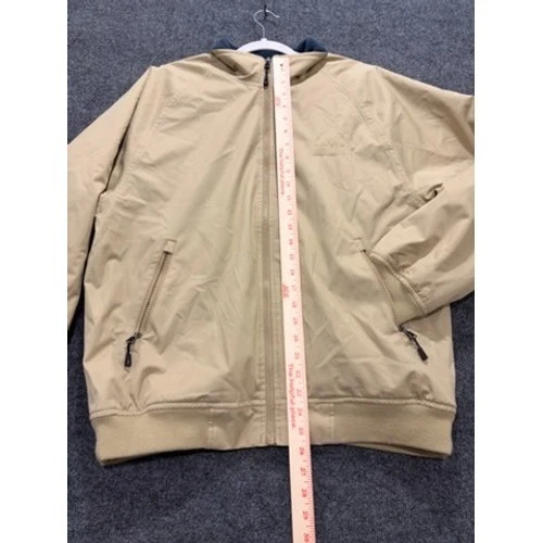 Orvis Mens Harrington Jacket Tan Khaki Fleece Lined Full Zip Size Medium image 4