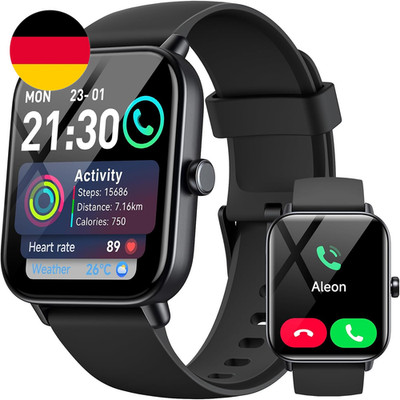 Smartwatch Herren Damen Mit Telefonfunktion,1.8'' Smart Watch Fitnessuhr Mit What