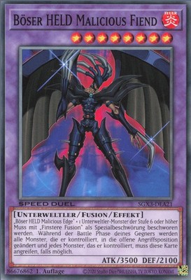 YuGiOh Böser HELD Malicious Fiend (V.1) SGX3-DEA21 Common Neu 1st