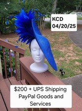 Royal Blue Sinamay Derby Fascinator