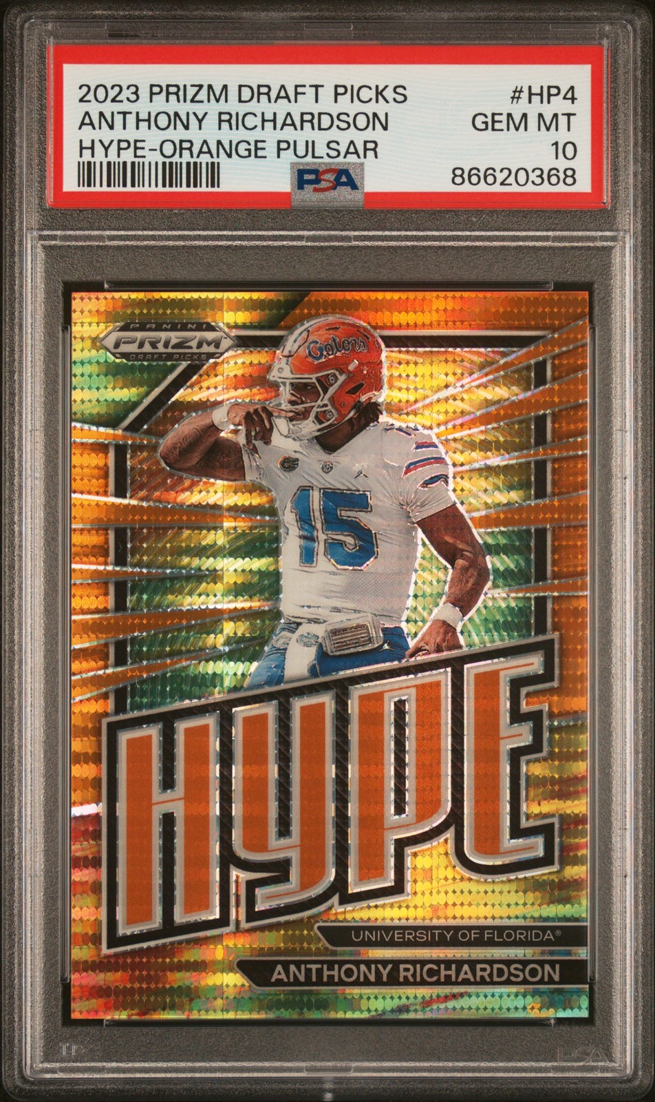 Anthony Richardson Panini Prizm Draft Picks Hype #HP4 Orange Pulsar