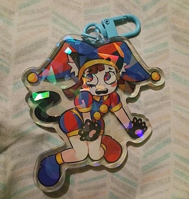 The Amazing Digital Pomni  Fan made Keychain Nyan Cat Series 3'' Cute Sparkle