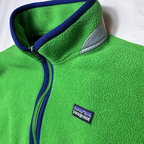 Green Patagonia Synchilla Fleece Youth Boys Large 12 Green Pullover Sweater - Picture 7 of 17