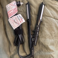 ION Flat Iron  Spiral Travel Mini Straightener Curler Small Black 7.5" Long S3