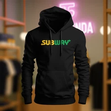 Subway Restaurant Logo HOODIE Funny Made In USA S-3XL