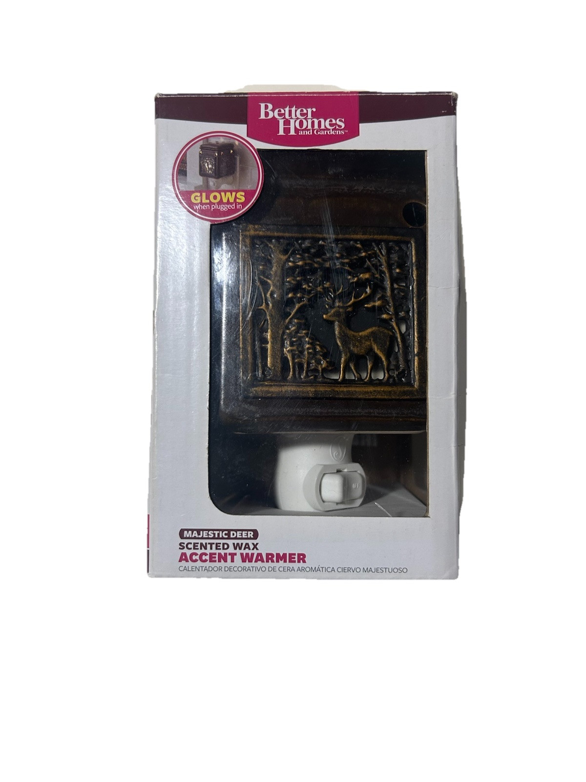 Better Homes & Gardens Ceramic Majestic Deer Plug-In Wax Melter with Lid