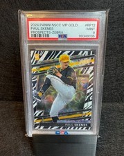 2024 PUAL SKENES PANINI NSCC VIP GOLD PROSPECTS ZEBRA ROOKIE CARD PSA 9 RARE!