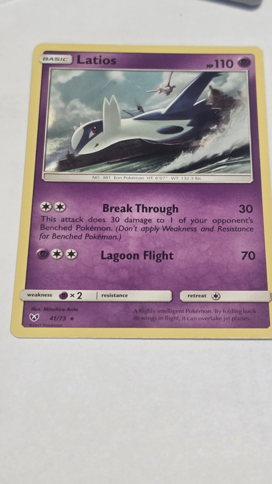 Latios #41/73 - Shining Legends - Holo Rare Pokemon Card