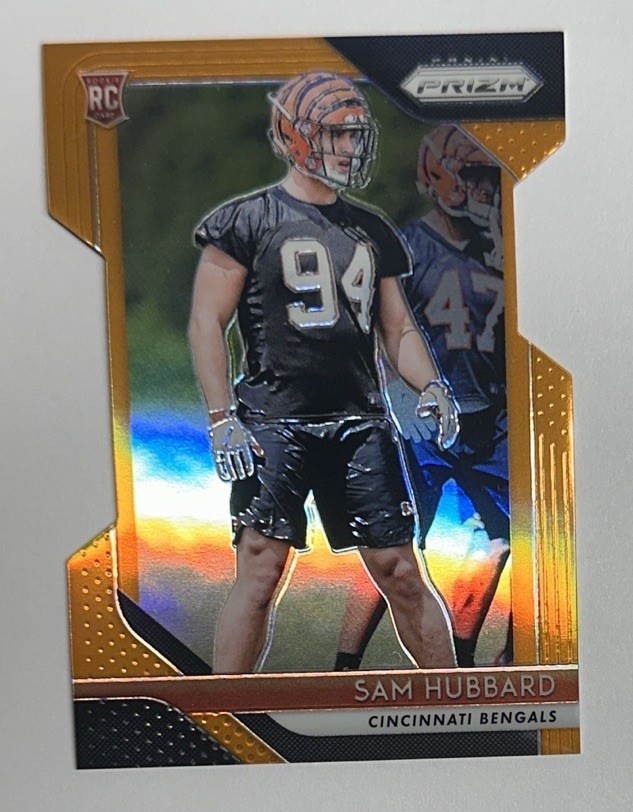 2018 Panini Prizm Orange Diecut Sam Hubbard Rookie 167/249 #266