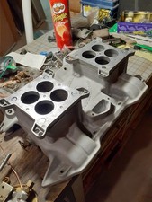 Offenhauser Dual Quad Aluminum Intake Manifold Mopar 383