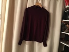 Ladies M&Co Size 12 Deep Purple/Burgundy Jumper