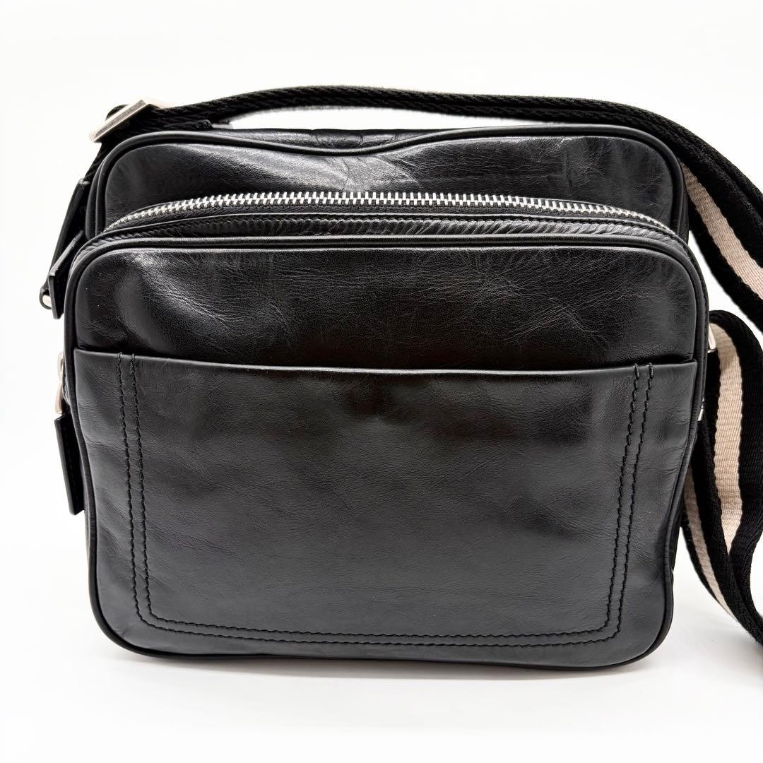 BALLY Trainspotting Leather Shoulder Bag Black From J… - Gem
