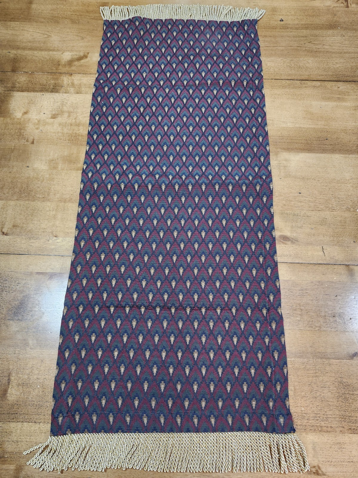 Table Runner Or Dresser Scarf With Tassels Thick Fabric Pretty Fall Colors