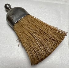 Antique Grooming Clothing Brush Metal Stop Stiff Bristles 3 1/2 " tall