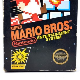 Super Mario Bros - NES Matte Sticker Seal 1985 Test Market Release - CIB GRAIL