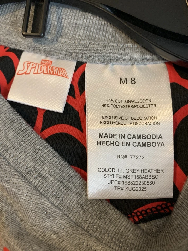 Camiseta gráfica Marvel Spider-Man niños talla 8 Peter Parker New York Queens nueva Foto 4 de 4