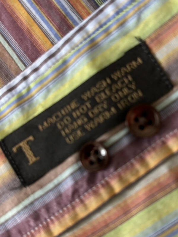 ROBERT TALBOTT  Multicolor Striped Cotton Long Sl… - image 6