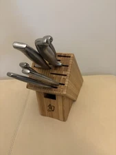Shun Bamboo Knife Block With Kitchen Aid Knife Set