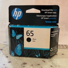 Genuine HP 65 Black Ink Cartridge   New Factory Sealed Exp Sep 2027