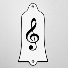 GUITAR TRUSS ROD COVER - Custom Engraved - Fits USA GIBSON - TREBLE CLEF Music
