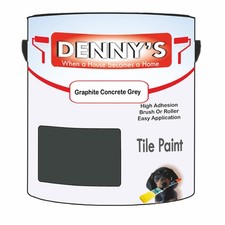 Dennys Tile Kitchen Tile Paint - Graphite Concrete Grey