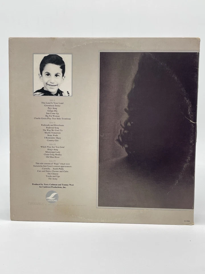 JIM CROCE THE FACES I'VE BEEN 2-LP SET VG+ VINYL RECORD GATEFOLD LIFESONG 1975 - Image 2 of 4