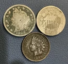 U.S Coin Collection - 1899 Indian Cent, 1899 Liberty Nickel, Shield Nickel