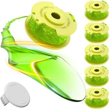 Weed Wacker String Compatible 6 PACK String, 1 Trimmer Cap Cover 