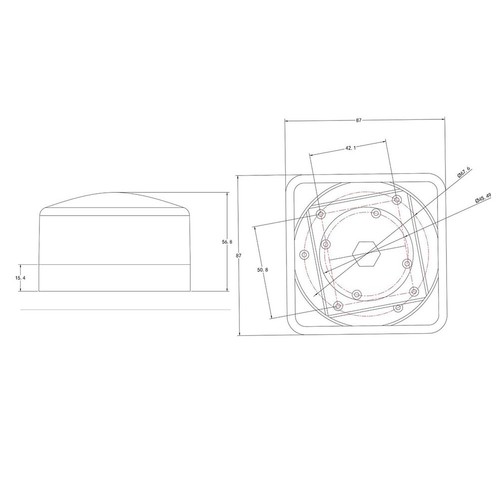 Travel Navigation Four-system Antenna 360° Horizontal Plane Coverage 38±2dB Gain - Afbeelding 5 van 6