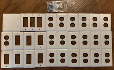 x19 Electrical Outlet Plug Covers Wall Plates, x8 Switch - Standard Size White