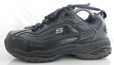 skechers for work men's soft stride steel toe work shoe