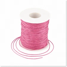 Premium 100 Yards 1mm Waxed Cotton Cords - Camellia Round Thread for DIY Jewelry