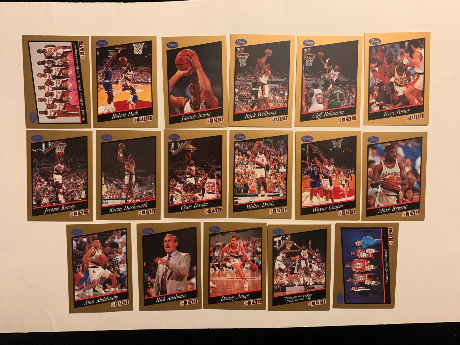 1991-92 FRANZ TRAILBLAZERS basketball card singles - choose from list Nrmt!