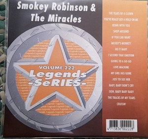 LEGENDS-KARAOKE-CDG-SMOKEY-ROBINSON-amp-THE-MIRACLES-R-amp-B-SOUL-222-16-SONGS-CD-G