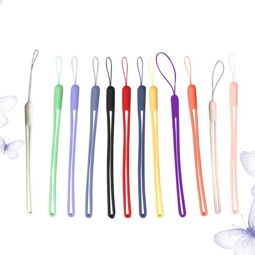 12 Pcs Silicone Phone Lanyard Key Chain DIY Accessories Charm Straps - Zdjęcie 6 z 11