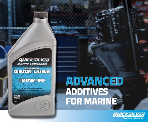 Quicksilver 80W-90 Premium Gear Lube Marine Engine Outboard Lower Unit 32 Ounce - Picture 2 of 7