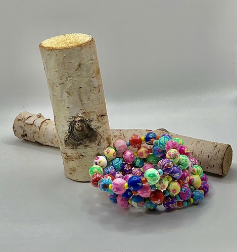 Polymer Clay wrap bracelet - Picture 7 of 9