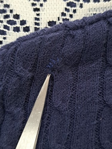 L-RL Lauren Active Ralph Lauren Suéter Azul Talla M Cremallera Completa Cárdigan Tejido con Cable - Imagen 5 de 10