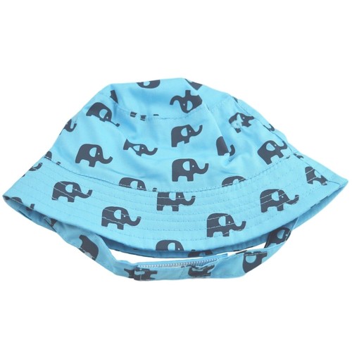Baby Bucket Sun Hat with Chin Strap & Elephant Print Wide Brim 0-18 Months - Picture 19 of 26